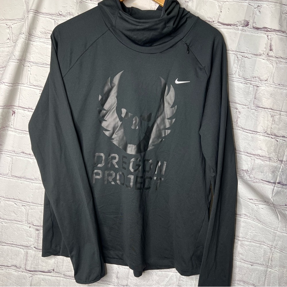 NIKE Oregon Project ORPJT Energy Element Hoodie Black Grey 810408-010 Women's XL